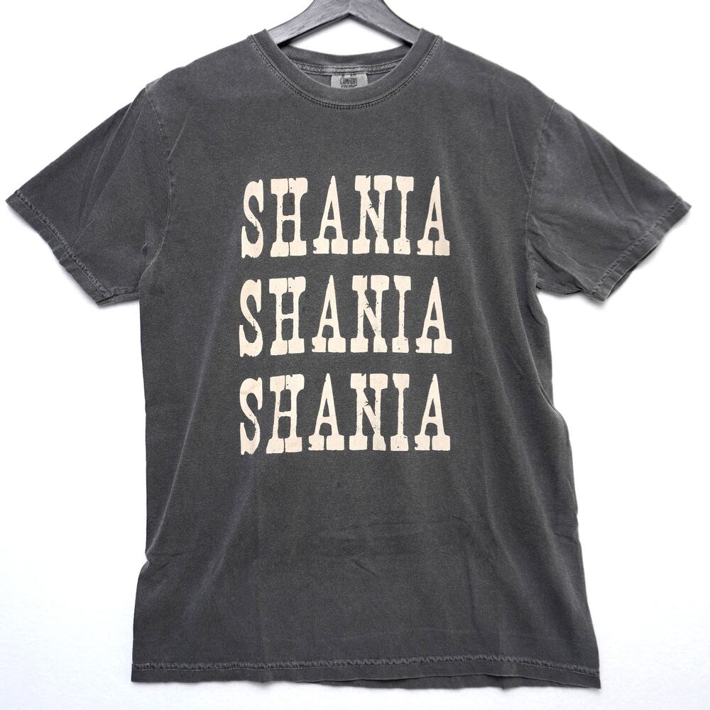 Comfort Colors Gray "Shania‎ Shania Shania" T-shirt 100% Cotton Size M